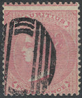 Mauritius 1860 4d SG.48 — No Wmk, Mis-perf, Used