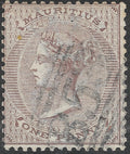 Mauritius 1863-72 1d SG.56 — Wmk Crown CC, B53 Cancel, Purple-brown Shade, Used